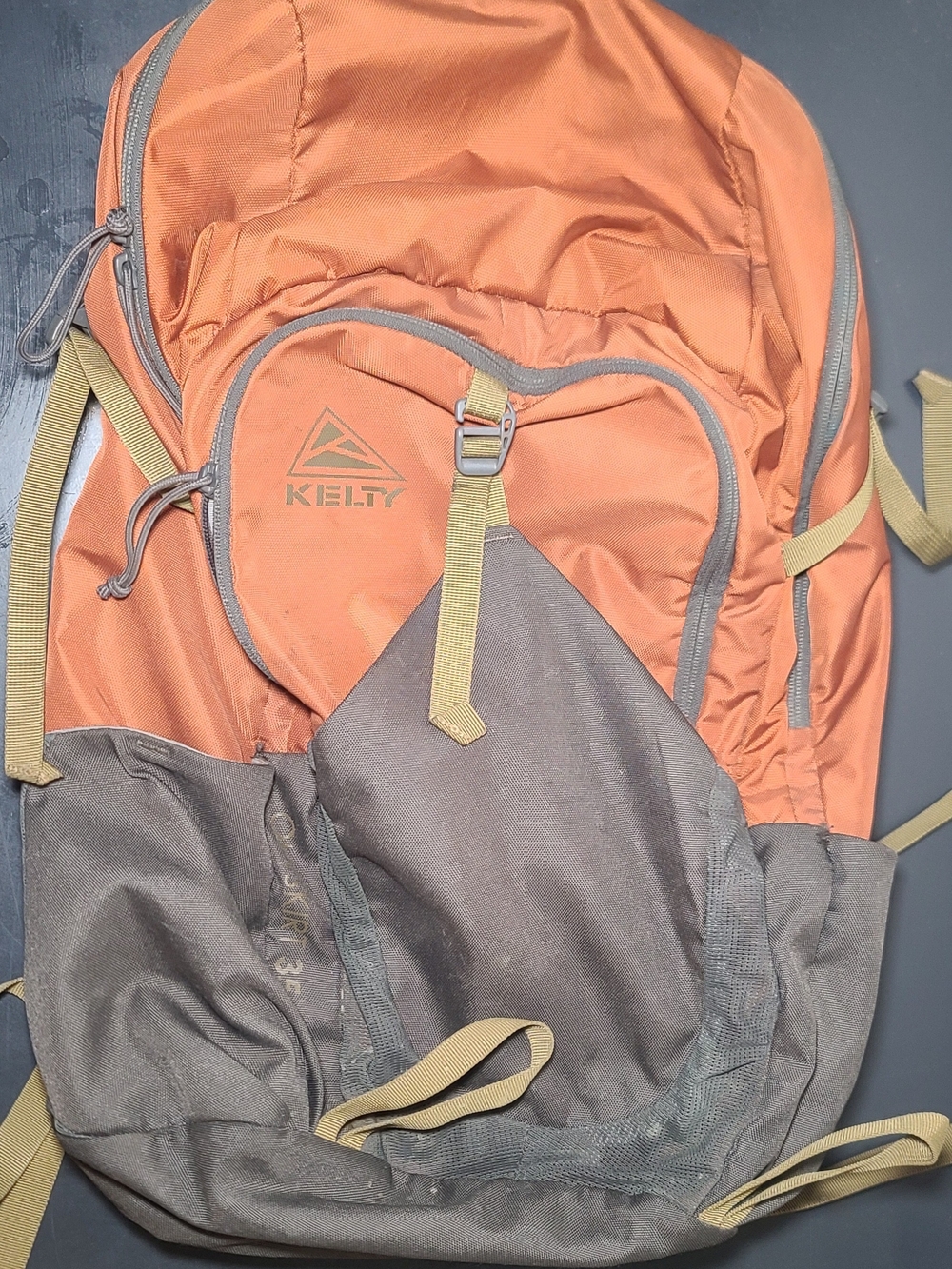 Men's Orange and Brown Daypack Backpack